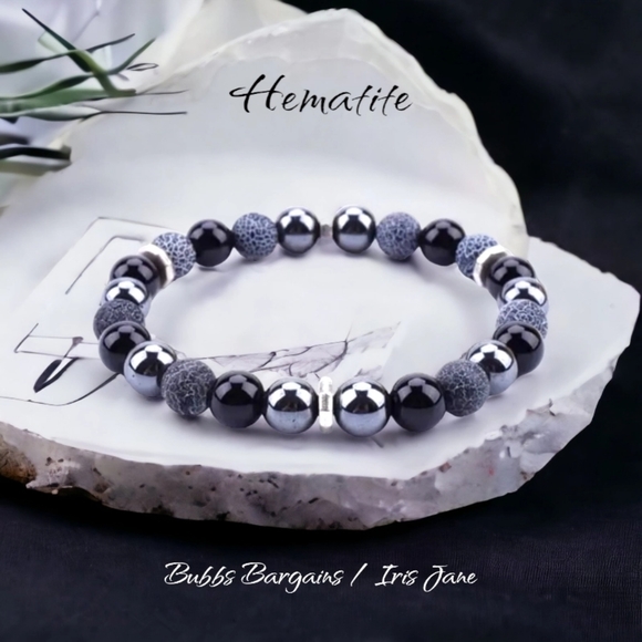 Beautiful Hematite Bracelet - 8mm - Picture 1 of 2